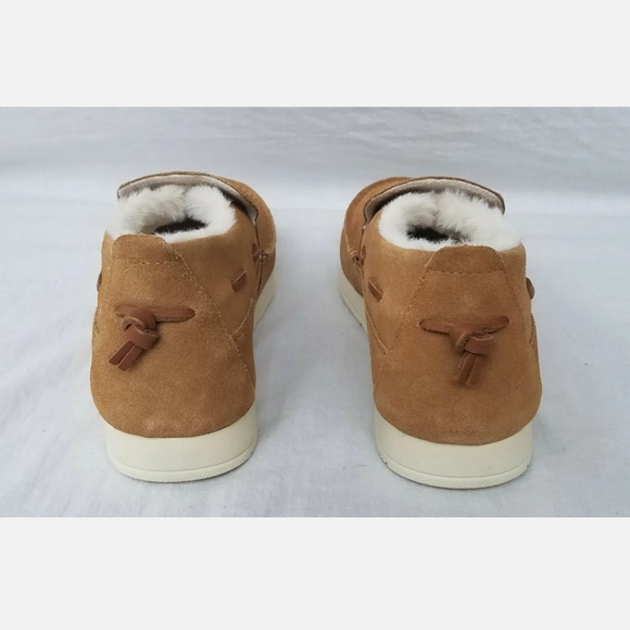 New Women's Sperry Moc-Sider Suede Slip-On Shoes Tan - Picture 8 of 9